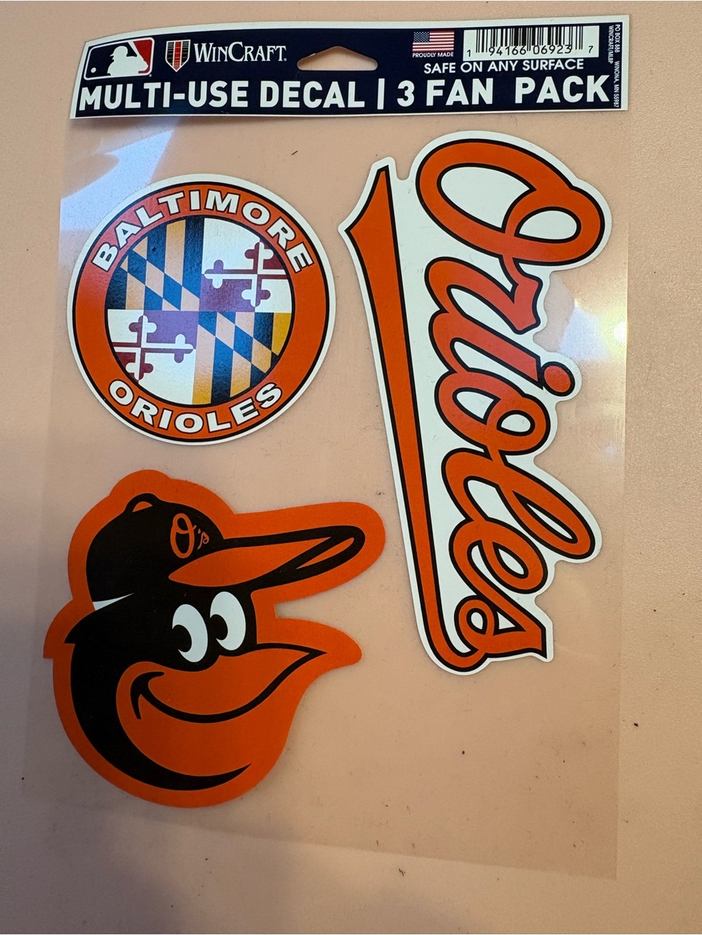 Wincraft Baltimore Orioles Fan Decal Set - Orange, Black & White